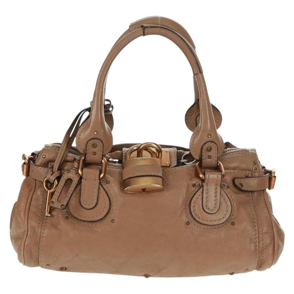 Chloe Leather Paddington Handbag Brown